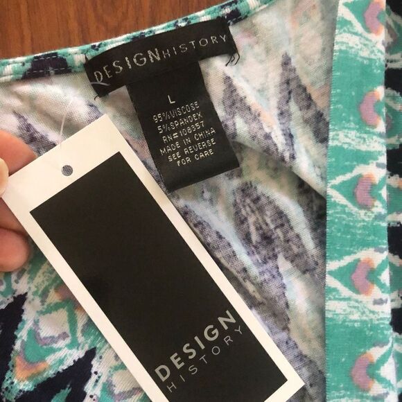 NWT DESiGN History Bohemian style ruched, maxi dress. Size L - Picture 2 of 4